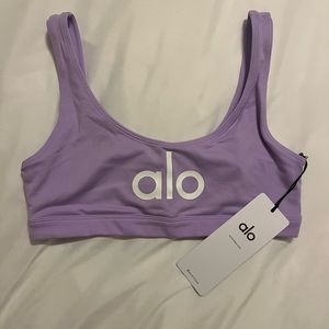 ALO Yoga Ambient Logo Bra in Violet